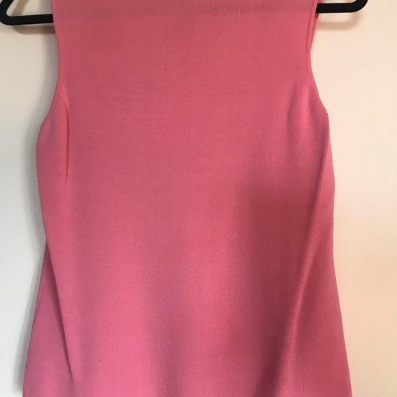 J.A.C. 2 Piece Sweater Set, pink, button cardigan, square neck sleeveless shell - Picture 5 of 13